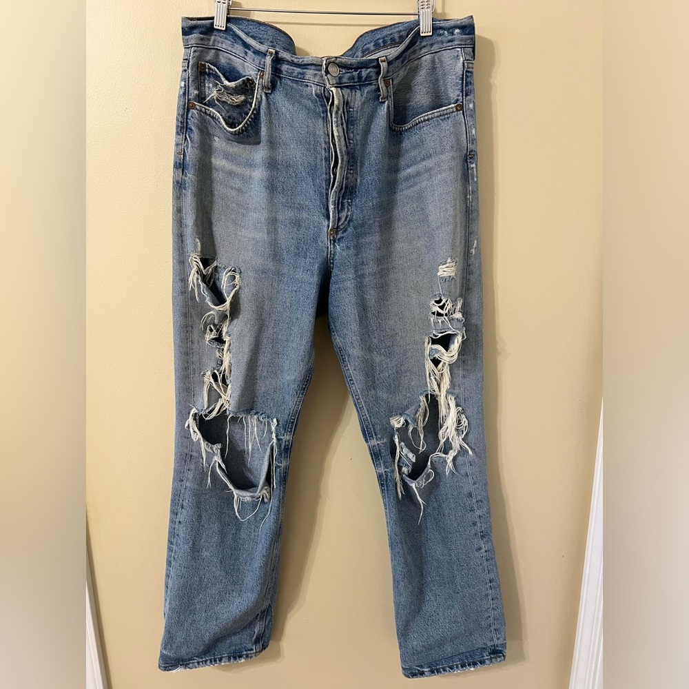 Agolde Ripped High Waisted Boyfriend Jeans